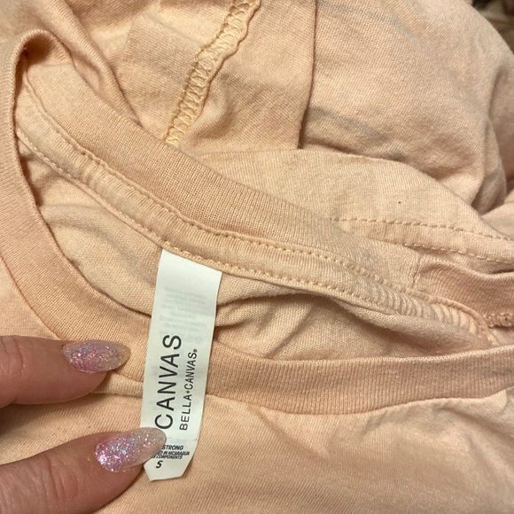 ❤️ 3/$20 Canvas Bella plus canvas small Disney Mickey Mouse blush pink T-shirt s - Picture 4 of 6